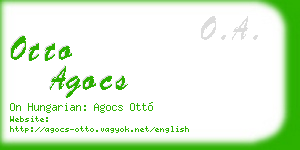 otto agocs business card